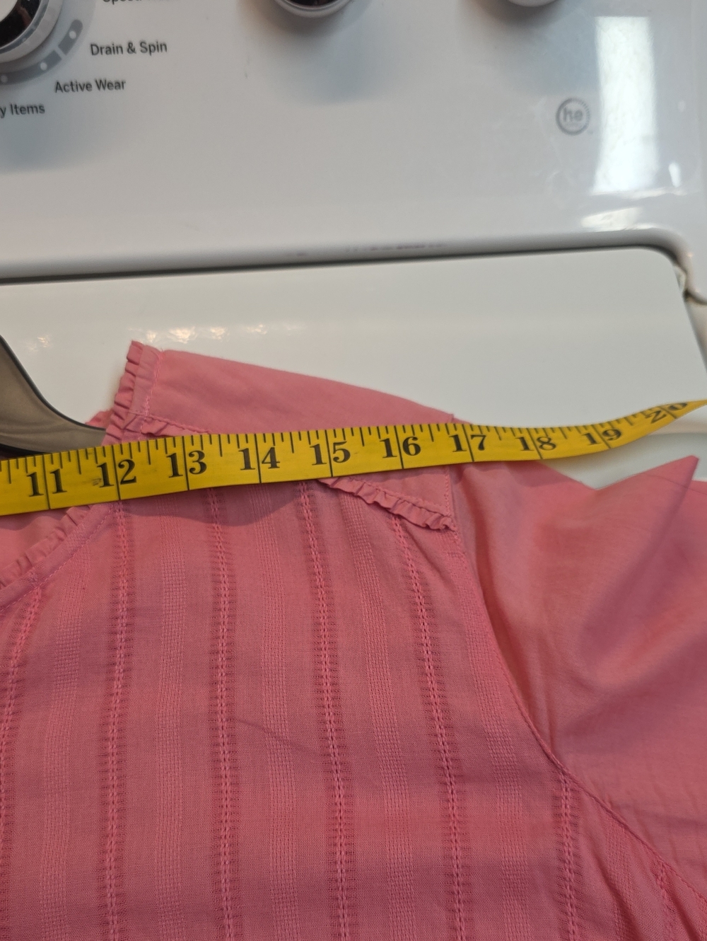 Bit & Bridle Embroidered Blouse Shirt Top 100% Cotton L Pink Flowy Roomy Relaxed - Picture 10 of 11
